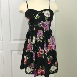 Band of Gypsies Black Floral Dress Size S